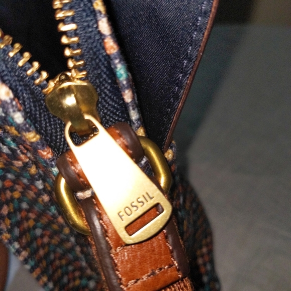 Fossil Kinley Small Crossbody Teal/Brown ZB7610-725 NWOT - Picture 10 of 12